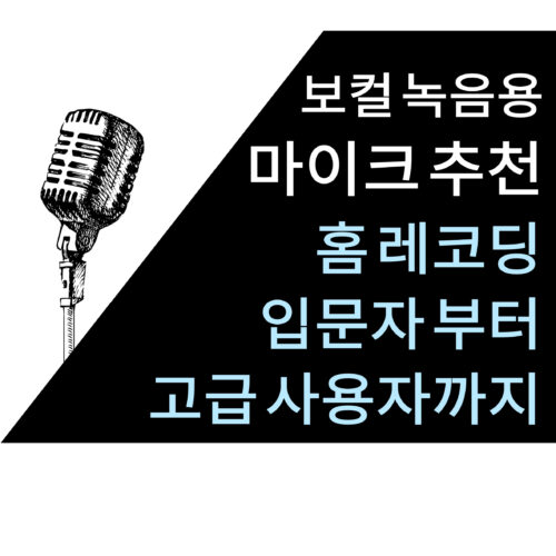 보컬 녹음용 마이크 추천 TOP 5 – 홈레코딩 입문자부터 고급 사용자까지