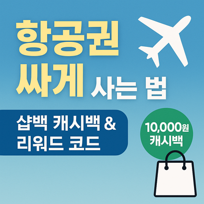 항공권 싸게 사는 법｜비행기표 특가 꿀팁 + 샵백 캐시백까지 ✈️