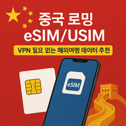 중국 로밍 eSIM/USIM – VPN 필요 없는 해외여행 데이터 추천