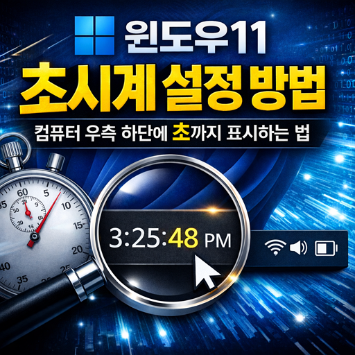 윈도우11 초시계 설정 방법 | 컴퓨터 우측 하단에 초까지 표시하는 법 1 윈도우11 초시계 설정 방법 | 컴퓨터 우측 하단에 초까지 표시하는 법